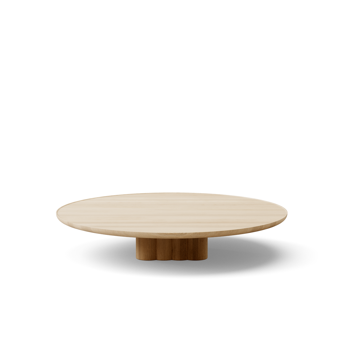 Plush soffbord från DK3 - Ø130 x H23 cm - såpad ek - Jacobsen Plus