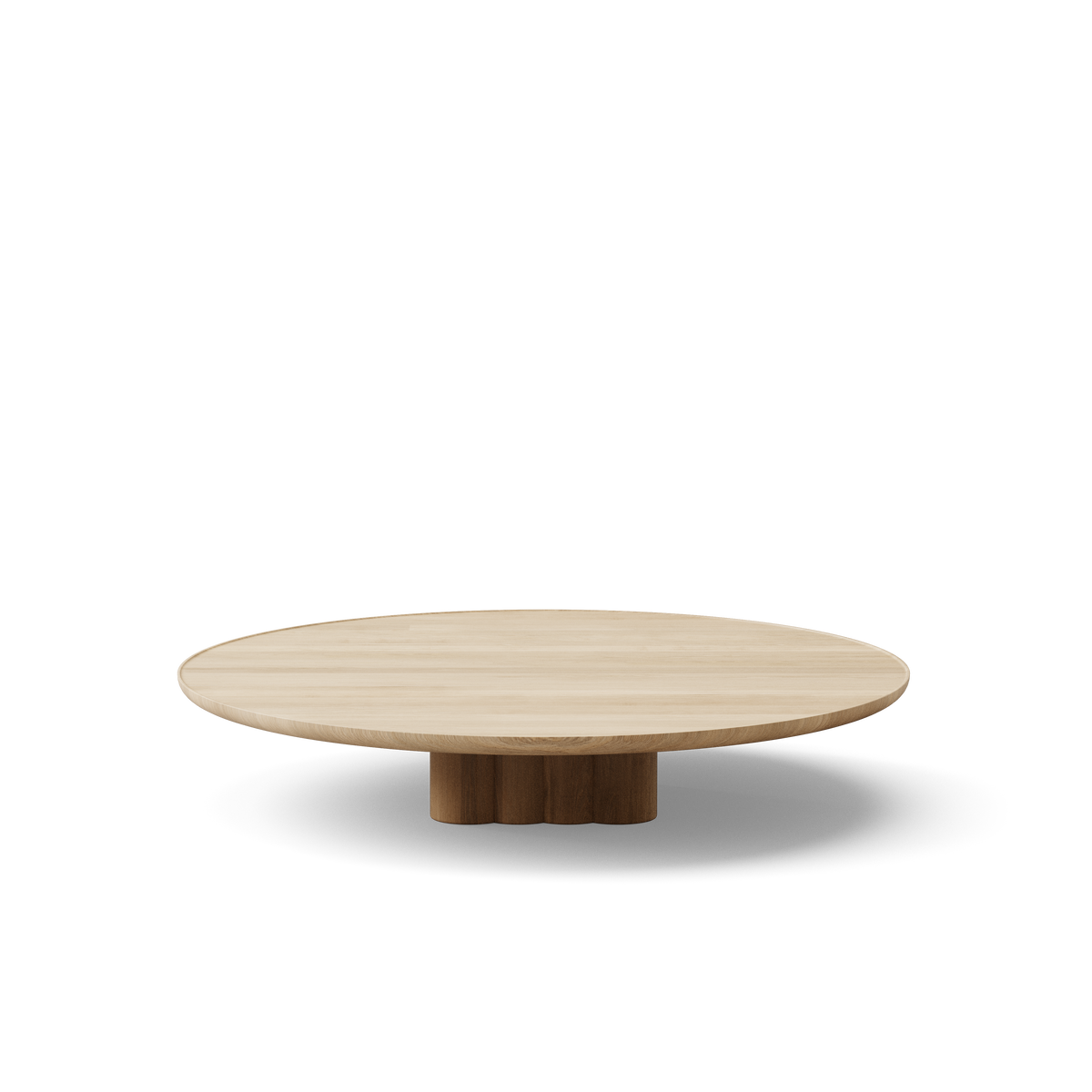 Plush soffbord från DK3 - Ø130 x H23 cm - hvidolieret eg - Jacobsen Plus