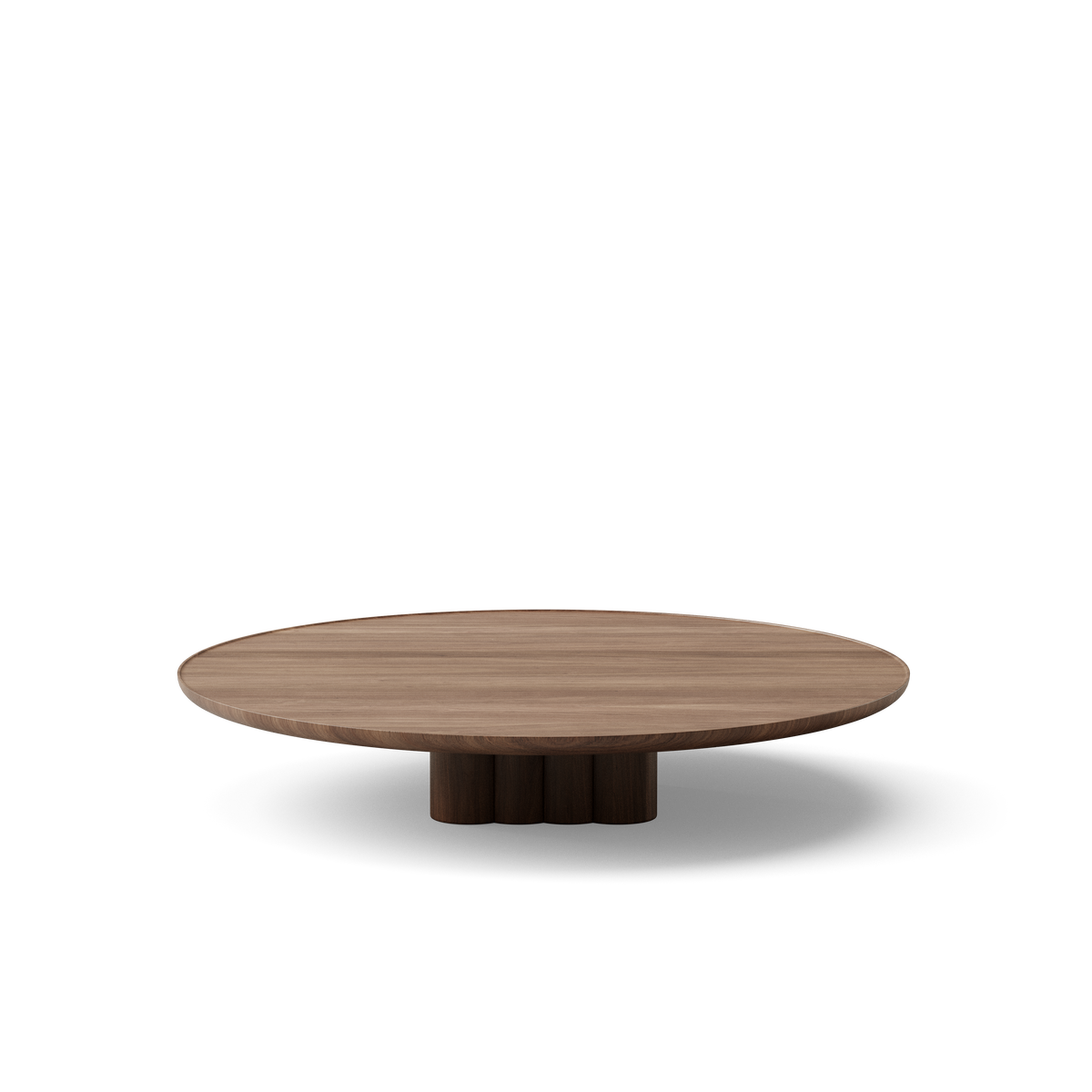 Plush soffbord från DK3 - Ø130 x H23 cm - lakeret valnød - Jacobsen Plus