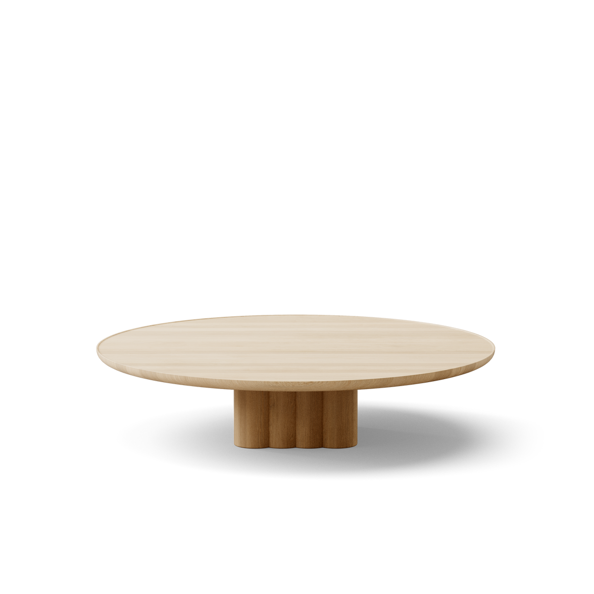 Plush soffbord från DK3 - Ø130 x H29 cm - såpad ek - Jacobsen Plus