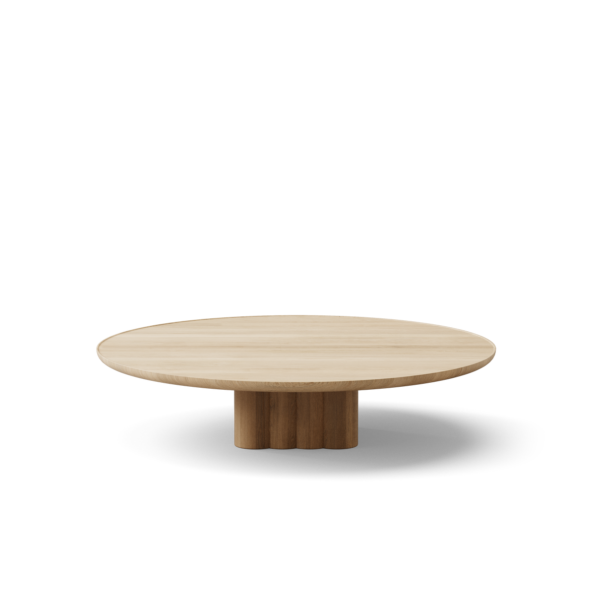 Plush soffbord från DK3 - Ø130 x H29 cm - hvidolieret eg - Jacobsen Plus