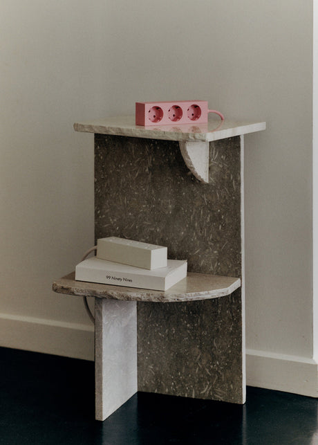 Pedestal - Power bar, Grenuttag med 3 uttag, 5 m sladd - Charcoal - Jacobsen Plus
