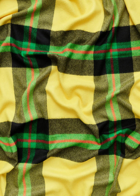 Queen-filt - Field gul tartan från Magniberg - 2 - Jacobsen Plus