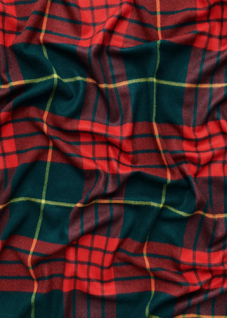 Queen-filt - läppstiftsröd tartan från Magniberg - 2 - Jacobsen Plus