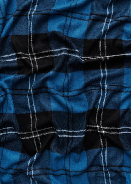 Queen-filt - Volvo blå tartan från Magniberg - 2 - Jacobsen Plus