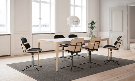 GM 3700 RO Matbord, vit från Naver Collection - 180 x 100 cm / Ask hvidolie / Ingen tilläggsskivor - Jacobsen Plus
