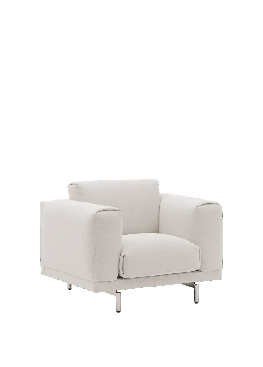 Muuto - Rest Loungefåtölj - Acca 121 - Krom stel - Jacobsen Plus