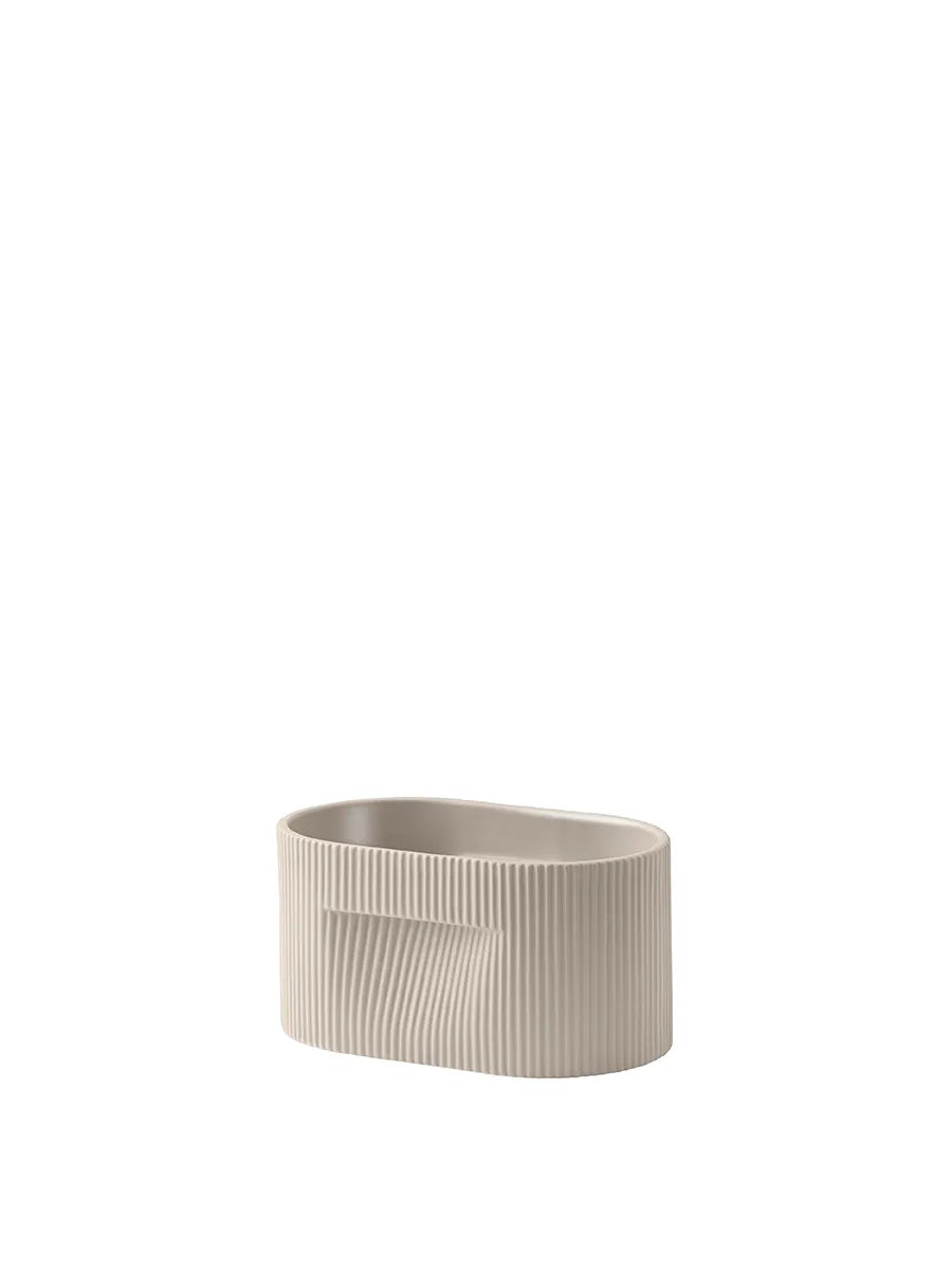 Ridge Planter, beige från Muuto - H 13 cm - Jacobsen Plus
