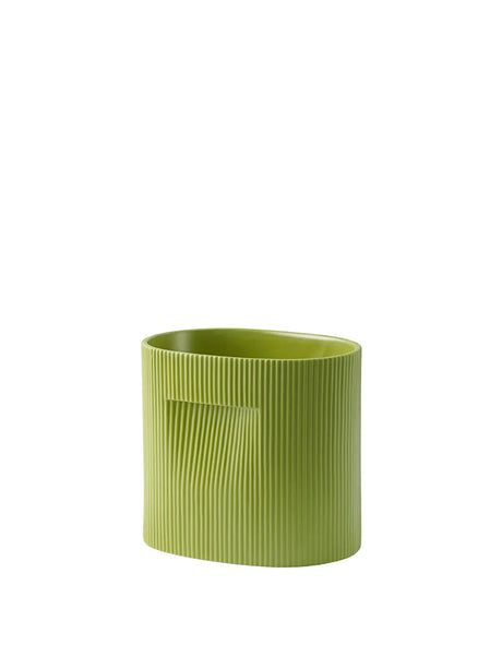 Ridge Planter, mossgrön från Muuto - H 13 cm - Jacobsen Plus