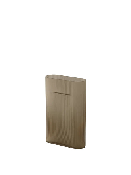 Ridge Vas, taupe frostat glas från Muuto - H16,5 cm - Jacobsen Plus