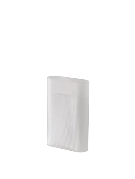 Ridge Vas, vitt frostat Glas från Muuto - H16,5 cm - Jacobsen Plus