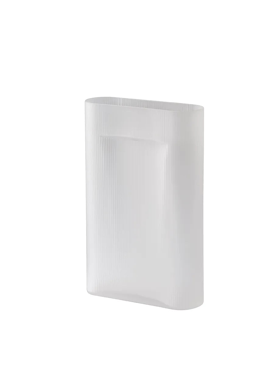 Ridge Vas, vitt frostat Glas från Muuto - H48,5 cm - Jacobsen Plus