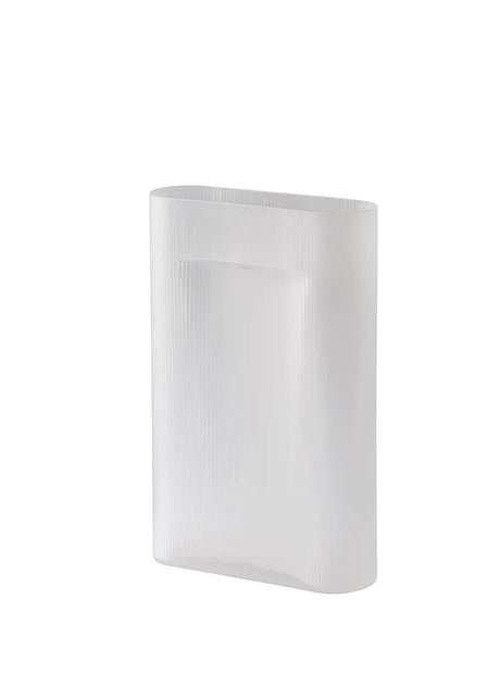 Ridge Vas, vitt frostat Glas från Muuto - H16,5 cm - Jacobsen Plus