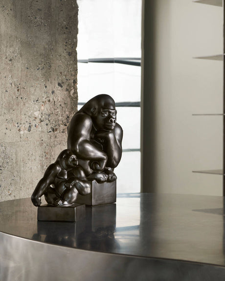 Gorilla dekorationsfigur grafit 20,5 cm från Royal Copenhagen - 4 - Jacobsen Plus