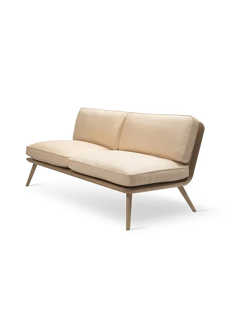 Spine Lounge Soffa, 2 personer från Fredericia Furniture - Stofgruppe 1 / Ask svart lak - Jacobsen Plus