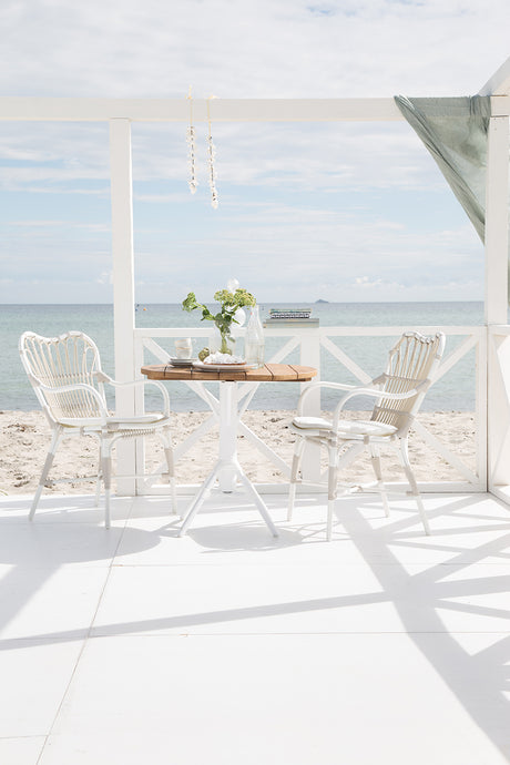Margret Utomhusmatstol, Dove White från Sika-Design - Ingen dyna - Jacobsen Plus