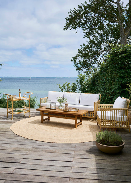 Caroline Exterior Soffa, Natur från Sika-Design - A615 Tempotest - Denim - Jacobsen Plus