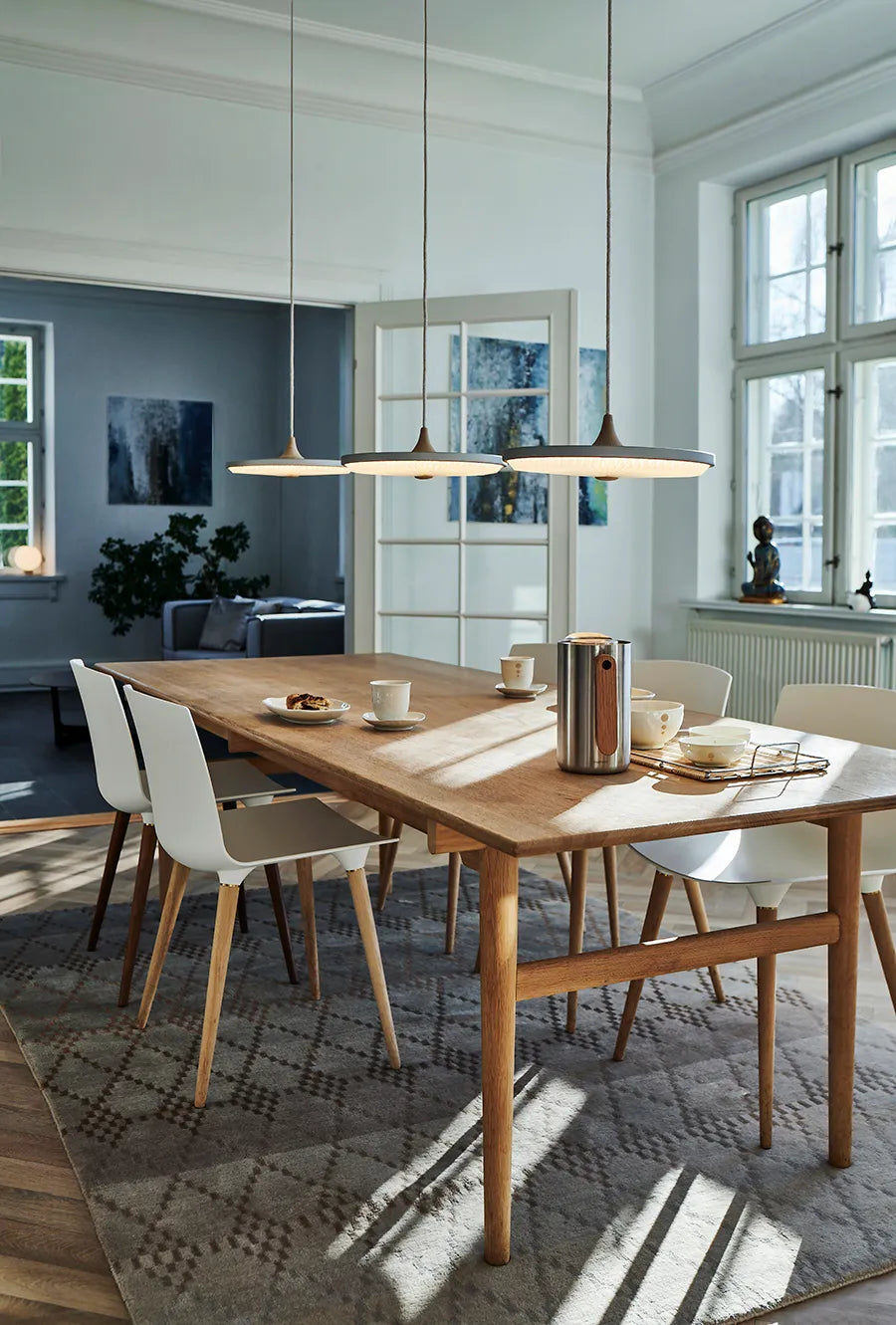 Soleil pendel liten, ljus ek, pappersskärm från Le Klint - 3 - Jacobsen Plus