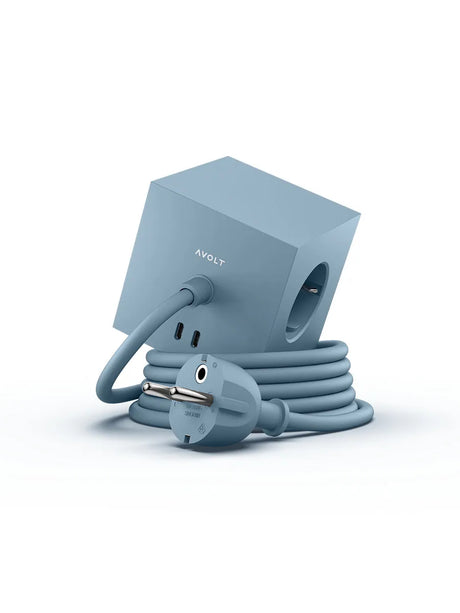 Square 1 Grenuttag med USB-C, hajblå från Avolt - Jacobsen Plus