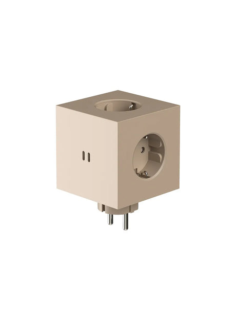 Square 2 Grenuttag med USB, beige från Avolt - Jacobsen Plus