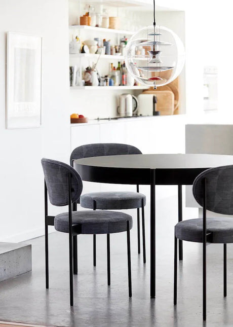 Serie 430 bord, svart av Verner Panton - Ø120 cm - Jacobsen Plus