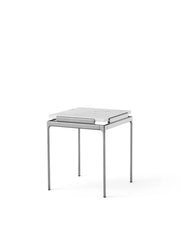 Sett LN11 Sidobord, bianco carrara marble/ mörk krom från &Tradition