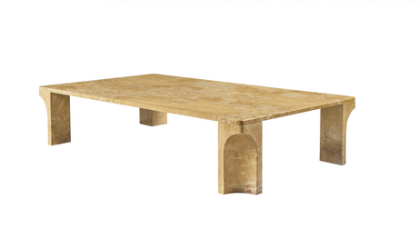 Gubi Doric Soffbord, 140x80 cm - Honey Amber Marble - Jacobsen Plus