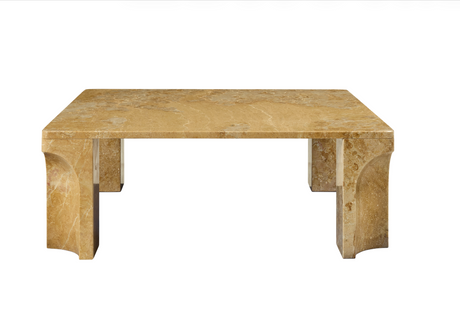 Gubi Doric Soffbord, 80x80 cm - Honey Amber Marble - Jacobsen Plus