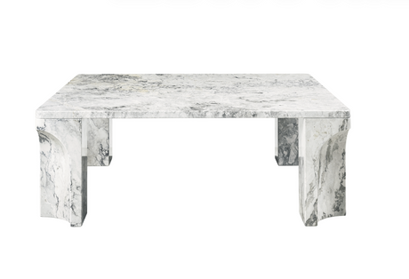 Gubi Doric Soffbord, 80x80 cm - Honey Amber Marble - Jacobsen Plus