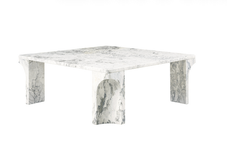 Gubi Doric Soffbord, 80x80 cm - Honey Amber Marble - Jacobsen Plus