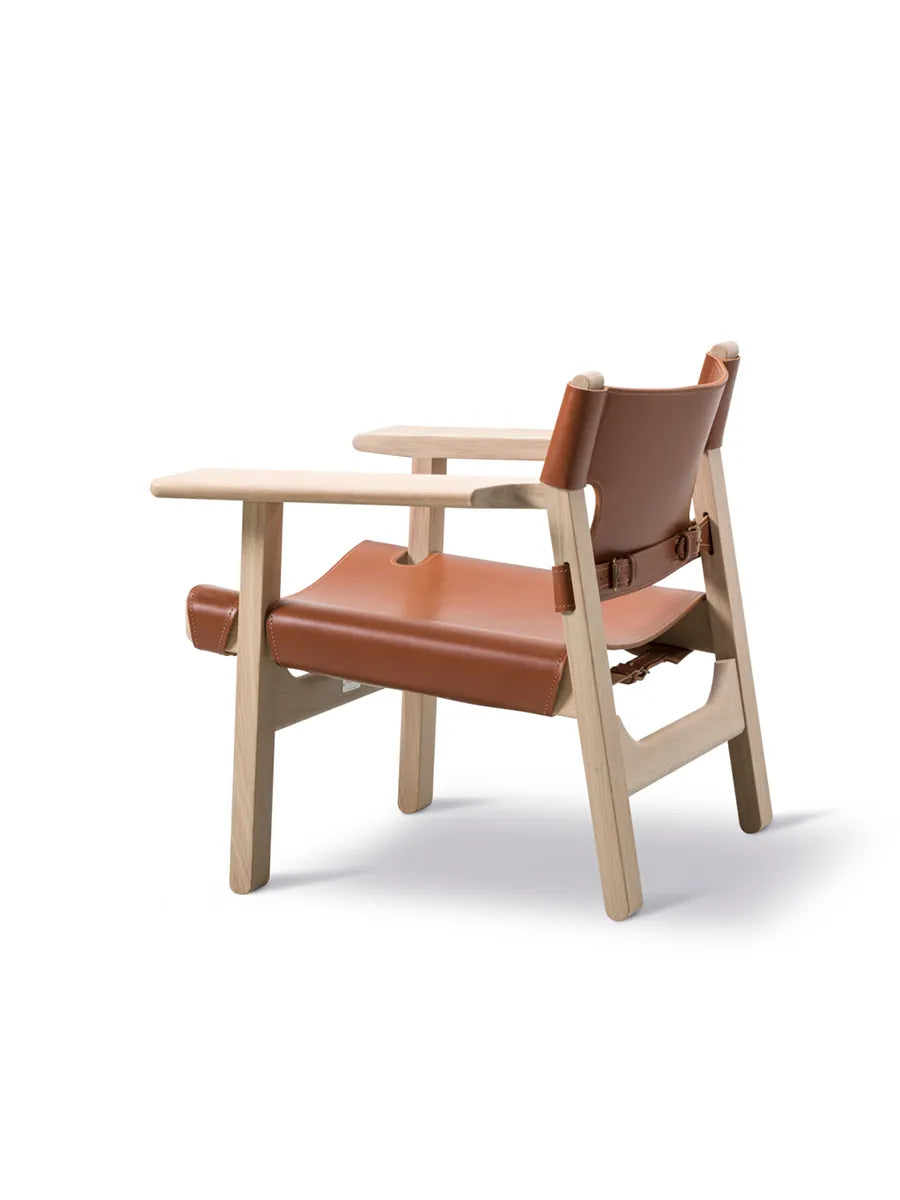The Spanish Chair i cognacläder, såpad ek av Børge Mogensen - 6 - Jacobsen Plus