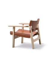 The Spanish Chair i cognacläder, såpad ek av Børge Mogensen - 6 - Jacobsen Plus