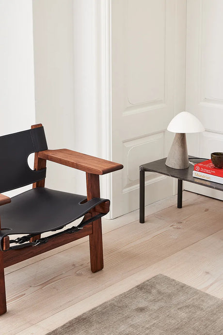 The Spanish Chair i svart läder, valnötsolja av Børge Mogensen - 5 - Jacobsen Plus