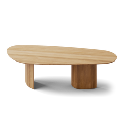 Tangent matbord, rektangulärt lackad ek från DK3