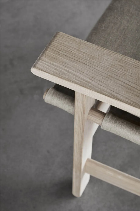 The Canvas Chair, såpbehandlad ek naturfärgad canvas av Børge Mogensen - 5 - Jacobsen Plus