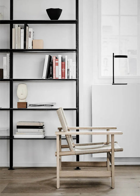 The Canvas Chair, såpbehandlad ek naturfärgad canvas av Børge Mogensen - 2 - Jacobsen Plus