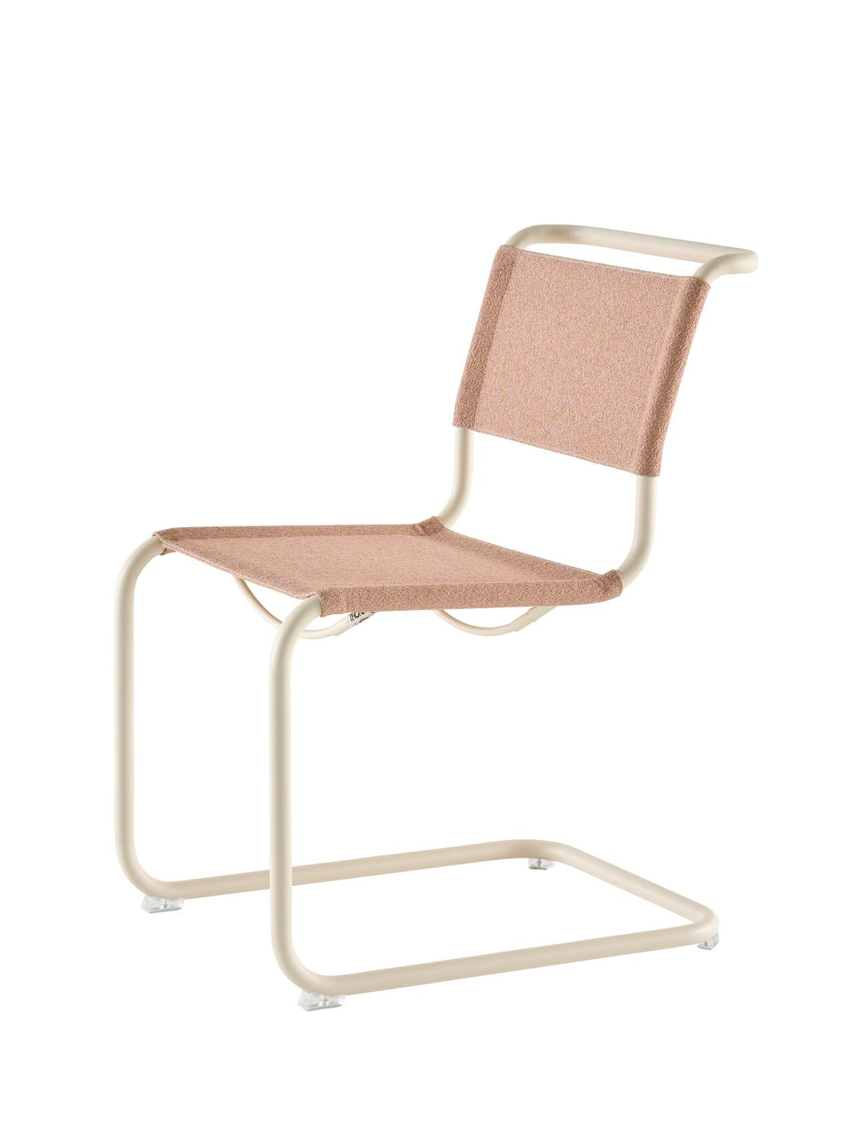 S 33 V-konsolstol från Thonet - Pearl White - Cento Lotus - Plastic gliders transparent - Jacobsen Plus