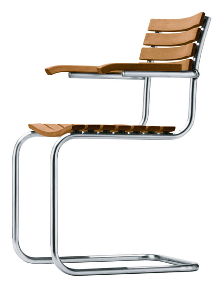 S 40 F Outdoor fribärande stol med armstöd från Thonet - Jacobsen Plus