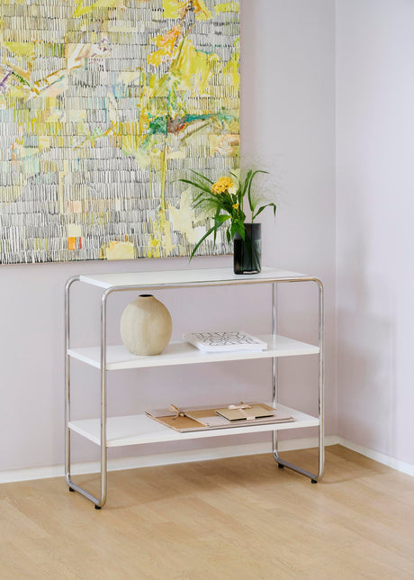 B 22 a bokhylla från Thonet - Open-pore ash lacquered pure white RAL 9010 - Jacobsen Plus