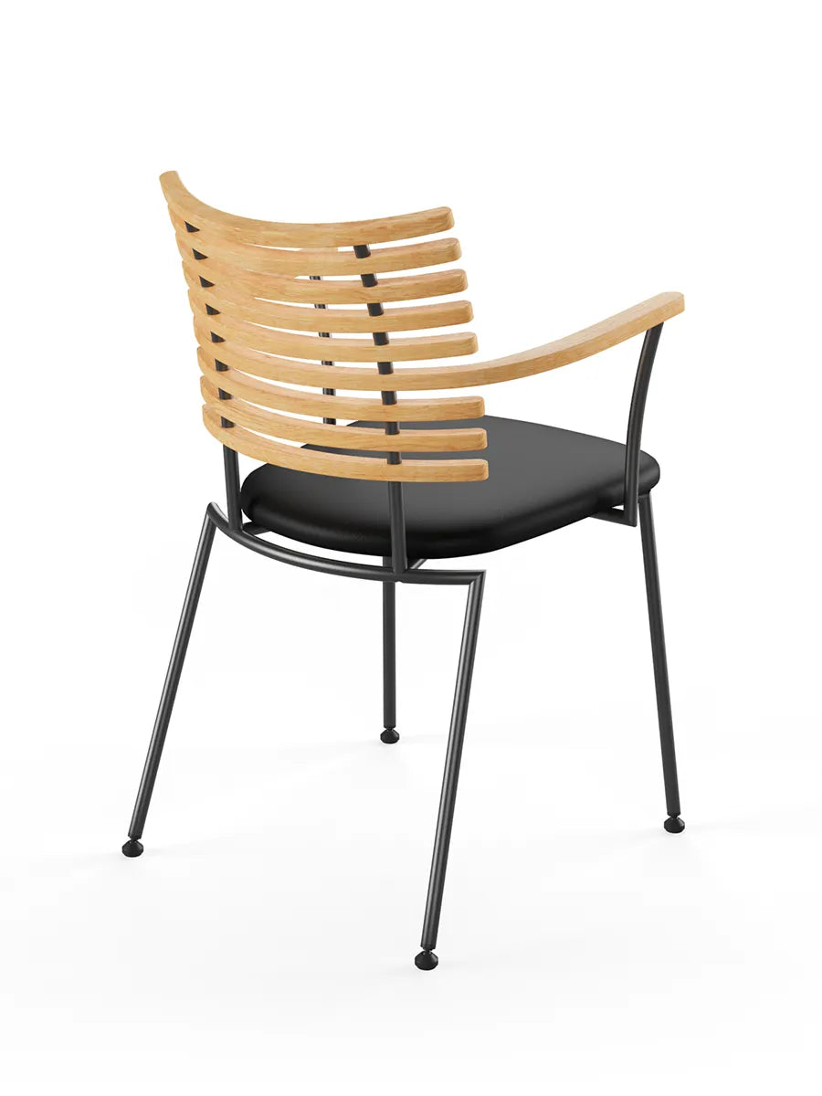 Tiger Armstol, svart läder från Naver Collection - 24 - Jacobsen Plus
