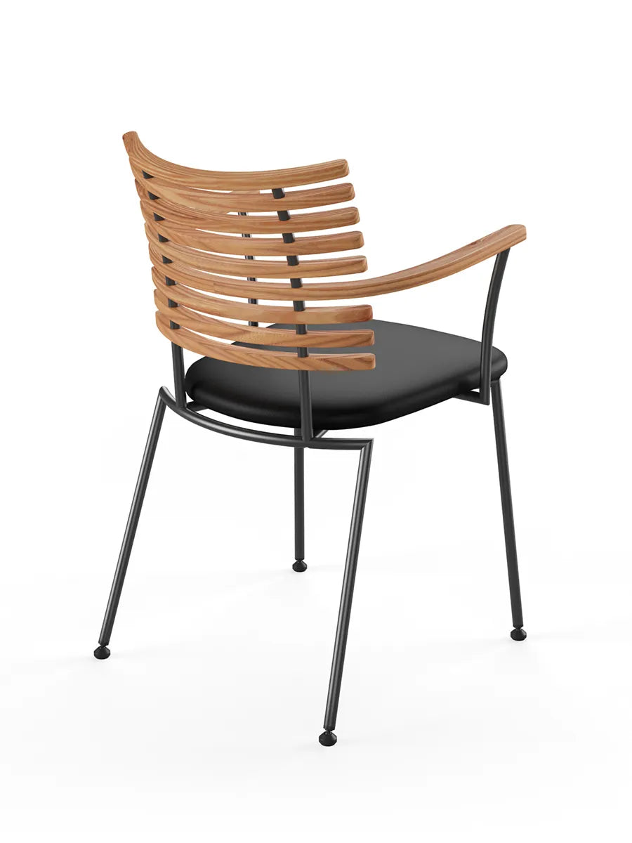 Tiger Armstol, svart läder från Naver Collection - 28 - Jacobsen Plus