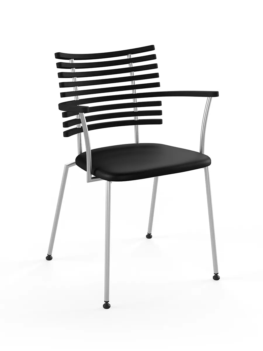 Tiger Armstol, svart läder från Naver Collection - 29 - Jacobsen Plus