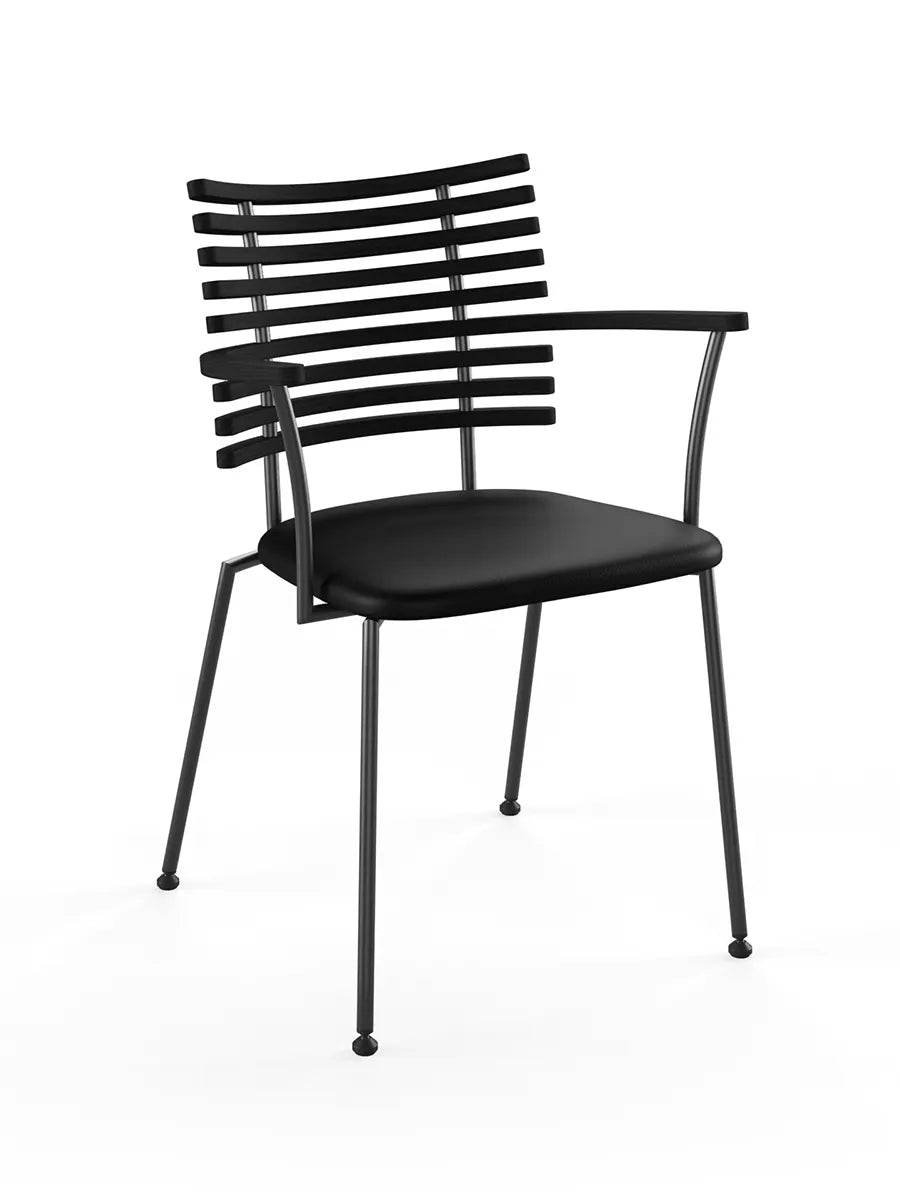 Tiger Armstol, svart läder från Naver Collection - 31 - Jacobsen Plus