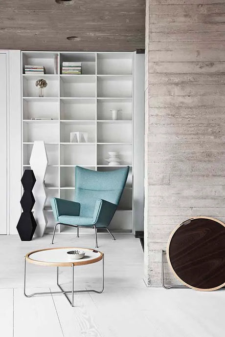 CH417 Brickbord av Hans J. Wegner - Svart-vit laminat / Olie - Jacobsen Plus