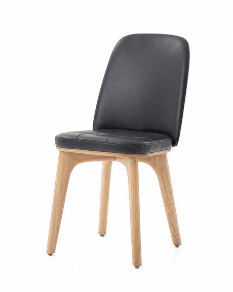 Utility-stol med hög rygg - ek - naturfärgad Caress 1509 från Stellar Works - 1 - Jacobsen Plus