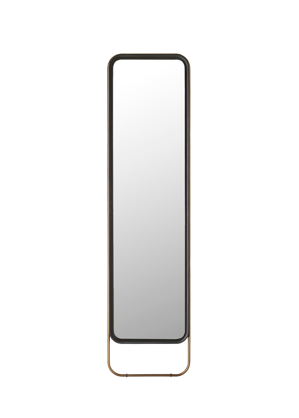 Utility Long Mirror Small Oak onyx Åldrat guld från Stellar Works