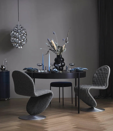 Serie 430 bord, svart av Verner Panton - Ø120 cm - Jacobsen Plus