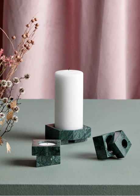 Jeu de Dés 3 Ljusstake från Woud - Green - Jacobsen Plus