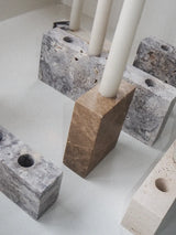 Epode Ljusstake 14 cm, travertin silver från Wabi Sabi Nordic - 4 - Jacobsen Plus