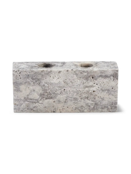 Epode Ljusstake 14 cm, travertin silver från Wabi Sabi Nordic - 3 - Jacobsen Plus